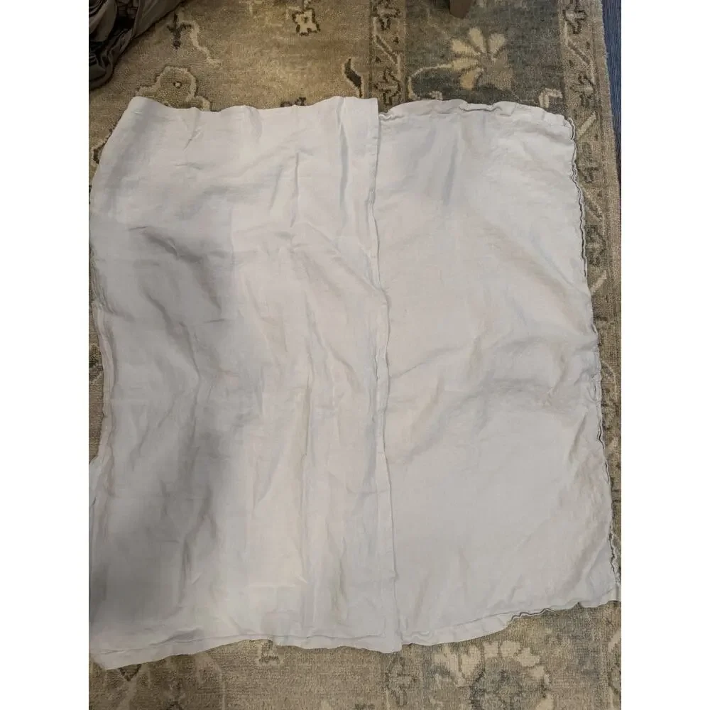Parachute Grey 100% Linen Pillow Cases (2) King Size NEW